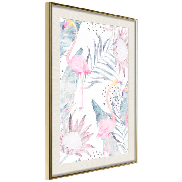 Poster - Faded Cretonne  - goud passepartout