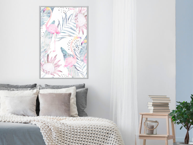 Poster - Faded Cretonne  - wit