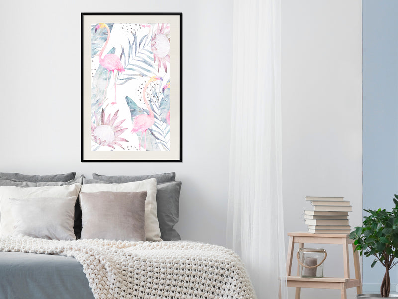Poster - Faded Cretonne  - zwart passepartout