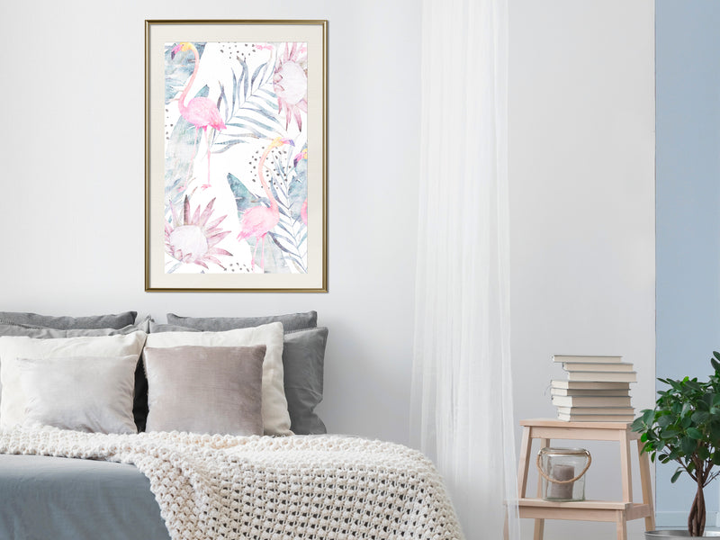Poster - Faded Cretonne  - goud passepartout