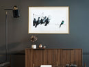 Poster - Banksy: Pigeons  - goud passepartout