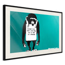 Poster - Banksy: Laugh Now  - zwart passepartout