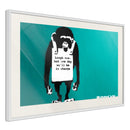 Poster - Banksy: Laugh Now  - wit passepartout