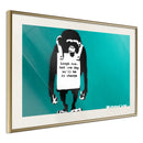 Poster - Banksy: Laugh Now  - goud passepartout