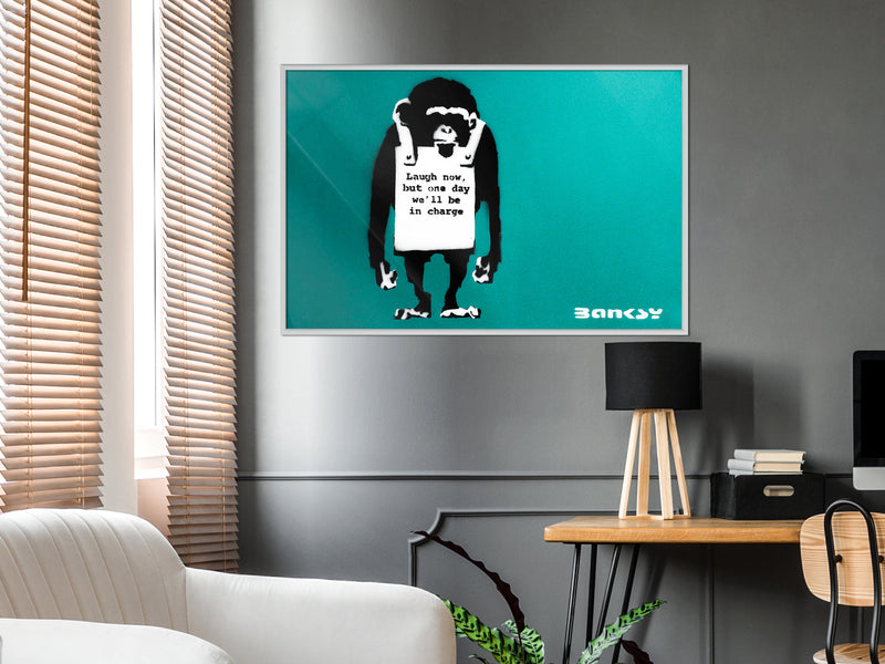 Poster - Banksy: Laugh Now  - wit