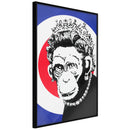 Poster - Banksy: Monkey Queen  - zwart