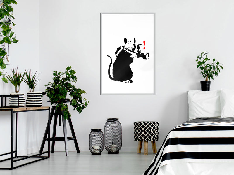 Poster - Banksy: Rat Photographer  - wit