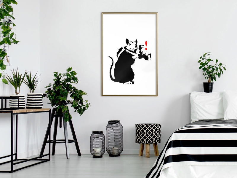 Poster - Banksy: Rat Photographer  - goud