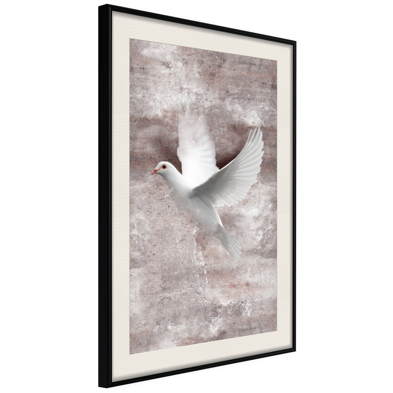 Poster - White Dreams  - zwart passepartout