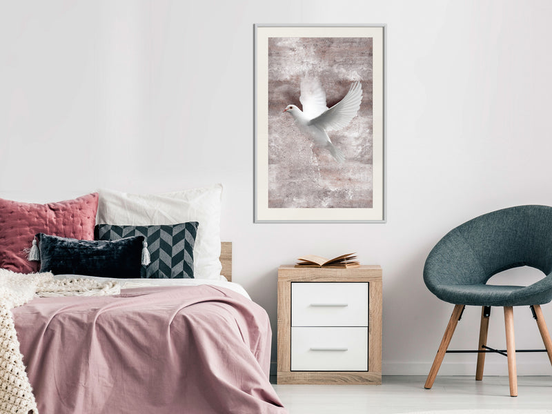 Poster - White Dreams  - wit passepartout