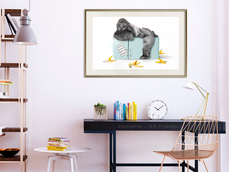 Poster - Break the Rules  - goud passepartout