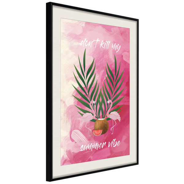 Poster - Back to the Summer  - zwart passepartout