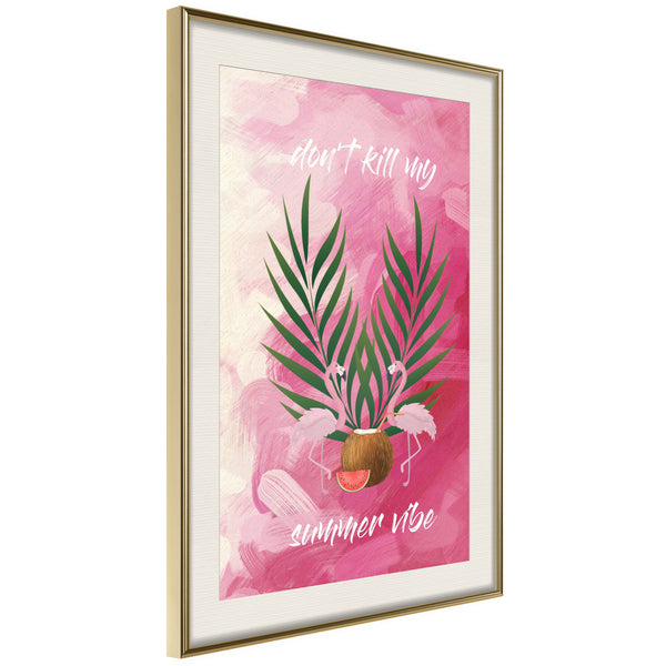 Poster - Back to the Summer  - goud passepartout