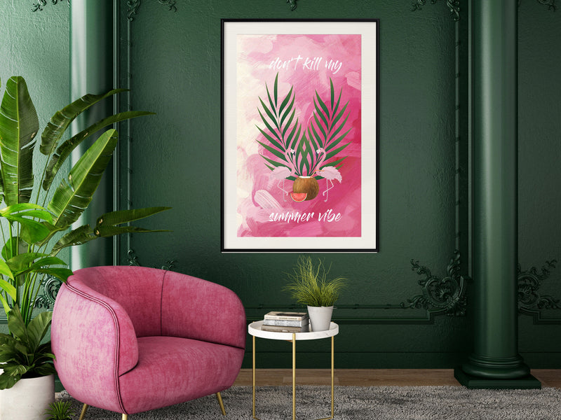 Poster - Back to the Summer  - zwart passepartout
