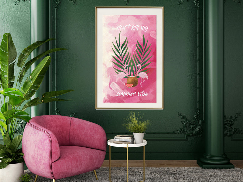 Poster - Back to the Summer  - goud passepartout