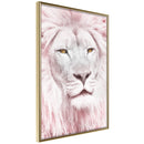 Poster - Dreamy Lion  - goud