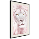 Poster - Dreamy Lion  - zwart passepartout