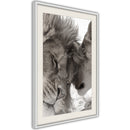 Poster - Predatory Couple  - wit passepartout