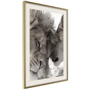 Poster - Predatory Couple  - goud passepartout