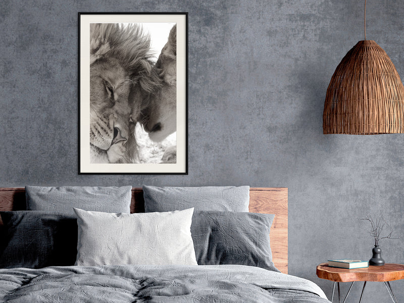 Poster - Predatory Couple  - zwart passepartout