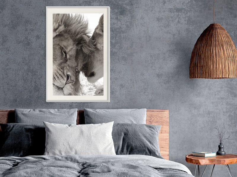 Poster - Predatory Couple  - wit passepartout