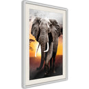 Poster - Majestic Elephant  - wit passepartout