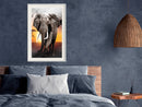 Poster - Majestic Elephant  - wit passepartout