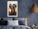 Poster - Majestic Elephant  - goud passepartout