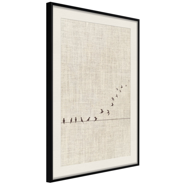 Poster - Learning to Fly  - zwart passepartout