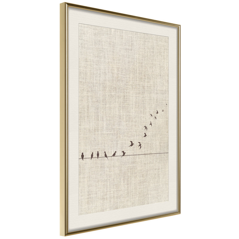 Poster - Learning to Fly  - goud passepartout