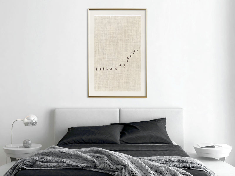 Poster - Learning to Fly  - goud passepartout