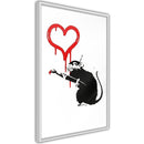 Poster - Banksy: Love Rat  - wit