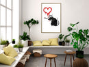 Poster - Banksy: Love Rat  - goud