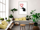Poster - Banksy: Love Rat  - wit passepartout