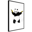 Poster - Banksy: Panda With Guns  - zwart