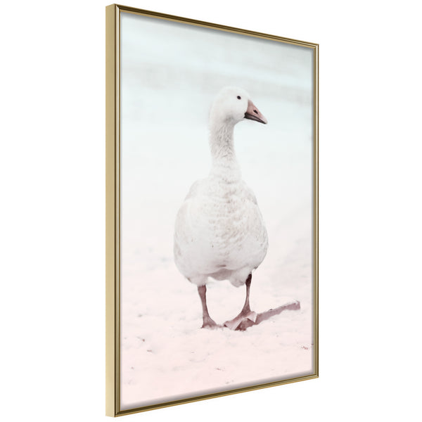 Poster - Walking Goose  - goud