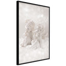 Poster - Cute Angels  - zwart