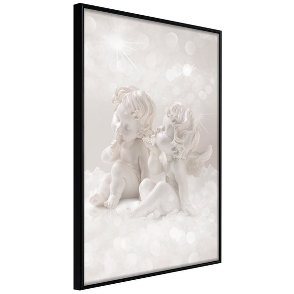 Poster - Cute Angels  - zwart