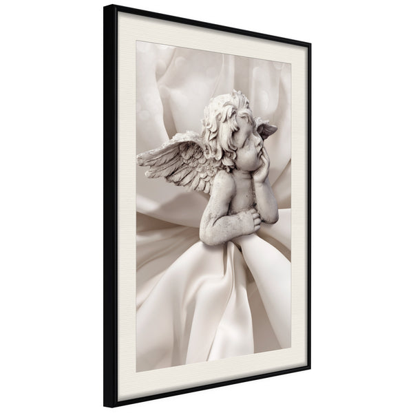 Poster - Little Angel  - zwart passepartout