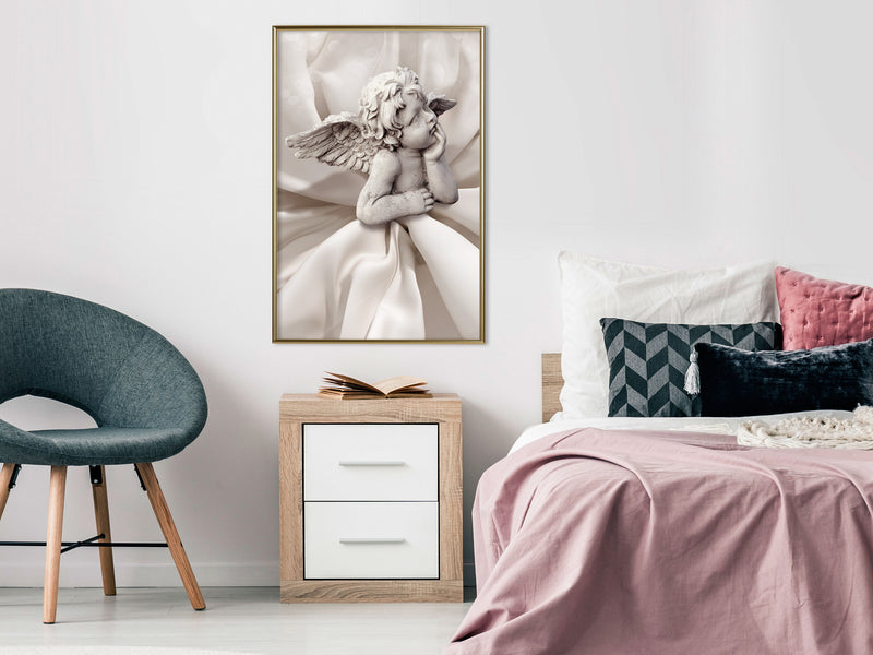 Poster - Little Angel  - goud