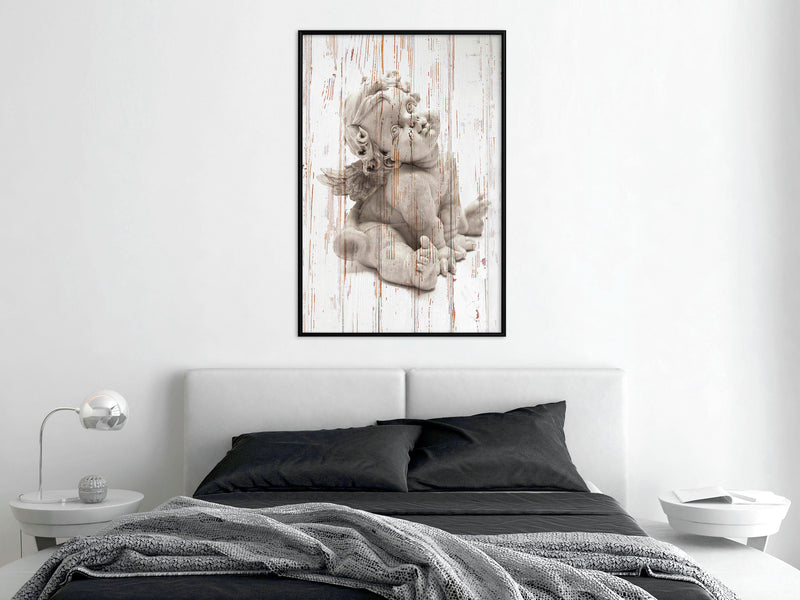 Poster - Winged Baby  - zwart