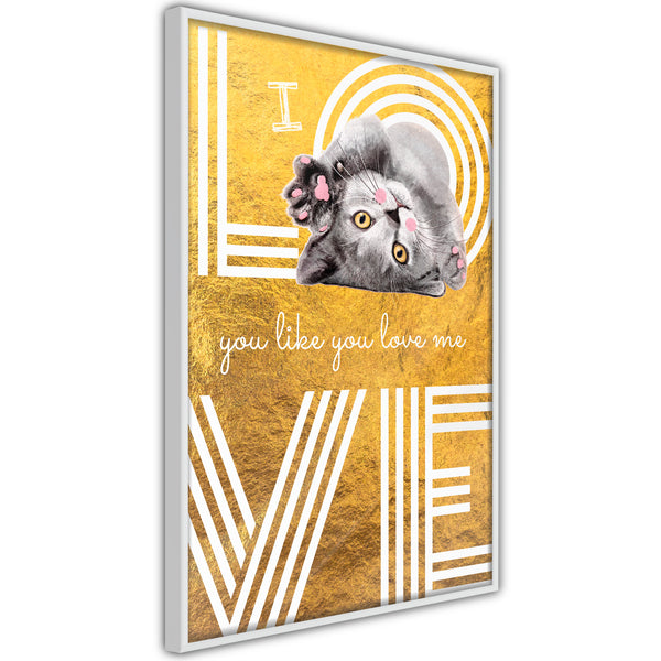 Poster - Cat Love  - wit
