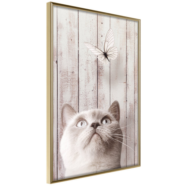 Poster - Piercing Look  - goud