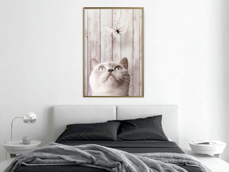 Poster - Piercing Look  - goud