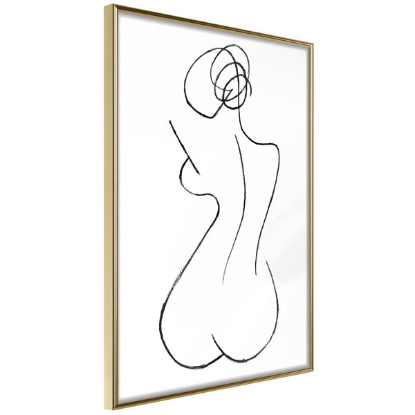 Poster - Hourglass  - goud