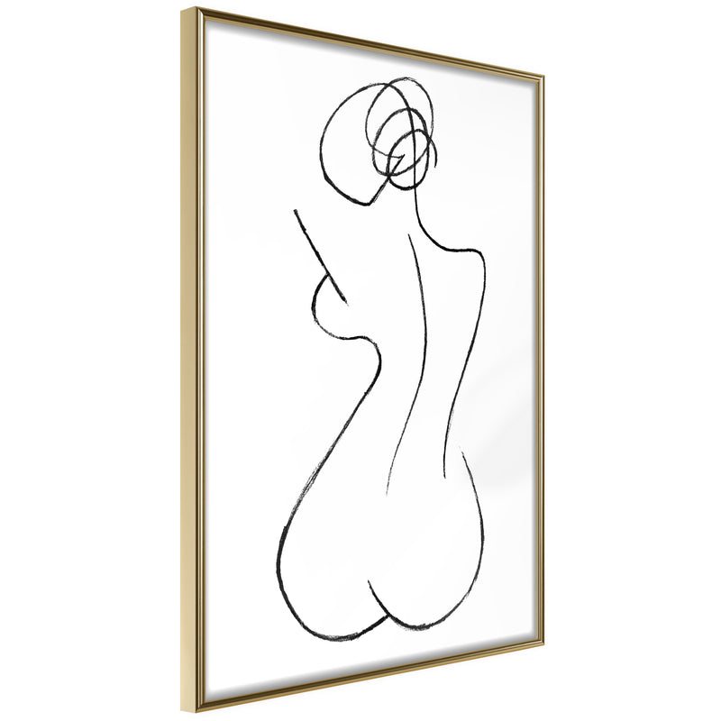 Poster - Hourglass  - goud