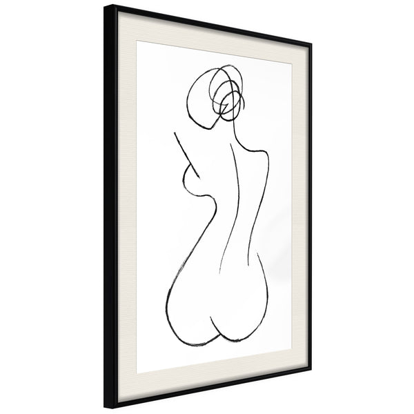 Poster - Hourglass  - zwart passepartout