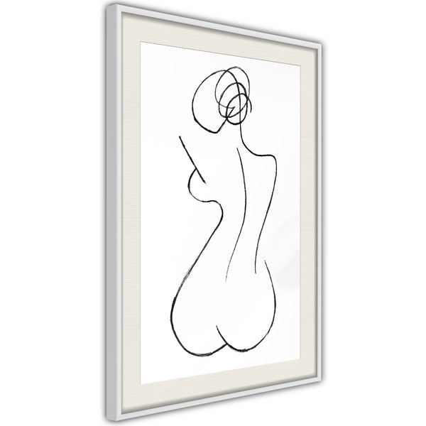 Poster - Hourglass  - wit passepartout
