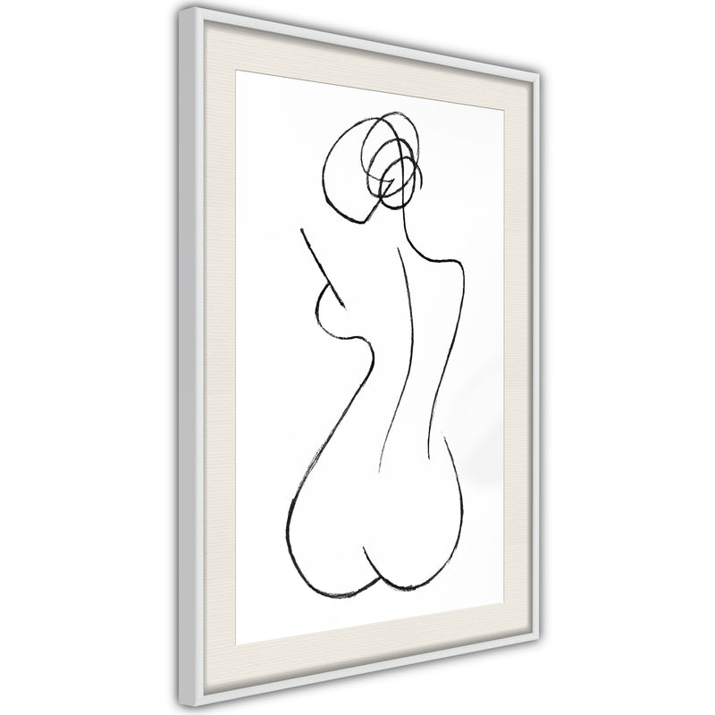 Poster - Hourglass  - wit passepartout