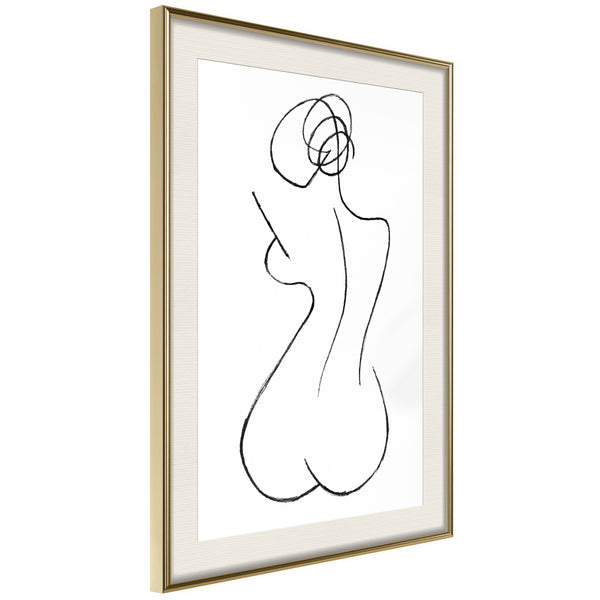 Poster - Hourglass  - goud passepartout